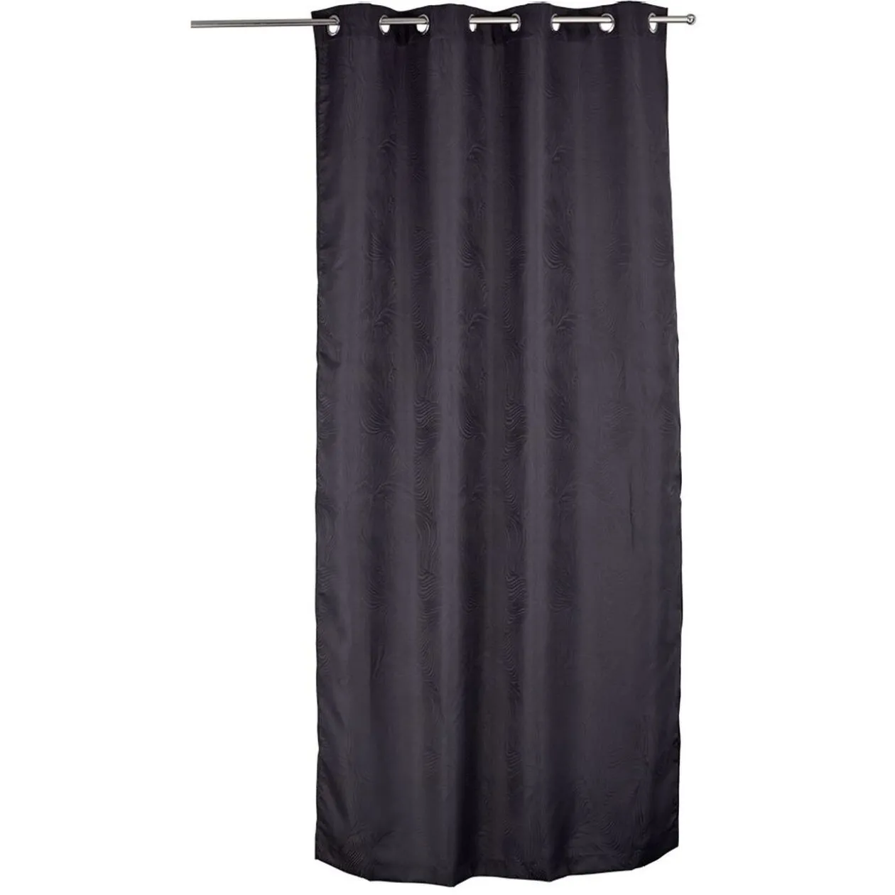 Rideau à oeillets jacquard dessin feuille 140x240 cm