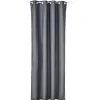 Rideau à oeillets microfibre uni gris