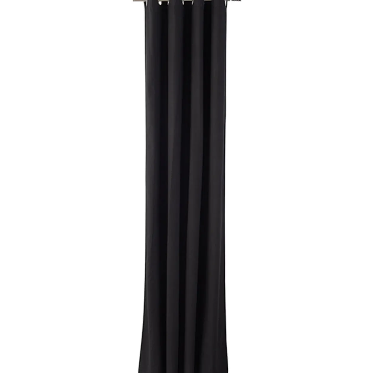 Rideau à oeillets noir occultant thermique et phonique