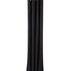 Rideau à oeillets noir panama