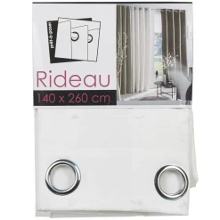 Rideau à oeillets plumetis blanc