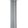 Rideau 8 oeillets polyester uni gris