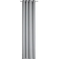 Rideau 8 oeillets polyester uni gris