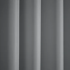 Rideau 8 oeillets polyester uni gris