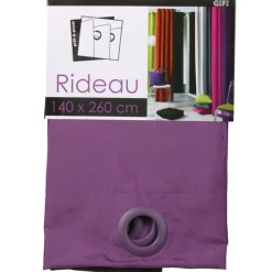 Rideau à oeillets prune