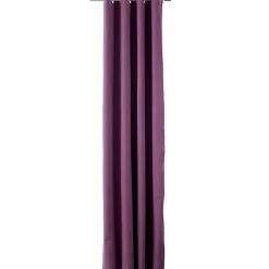 Rideau à oeillets prune panama