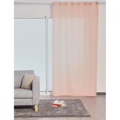 Rideau 8 oeillets rose saumon