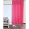 Rideau 8 oeillets rose vif