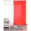 Rideau 8 oeillets rouge