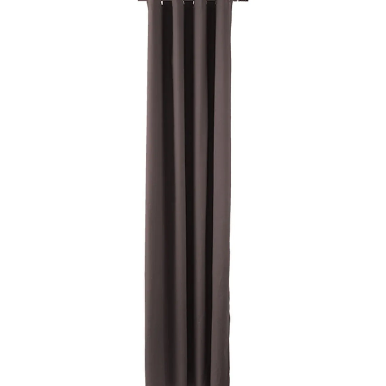 Rideau à oeillets taupe occultant thermique et phonique