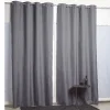 Rideau à oeillets thermique gris foncé