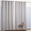 Rideau à oeillets thermique gris clair
