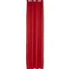 Rideau à oeillets thermique isolant rouge