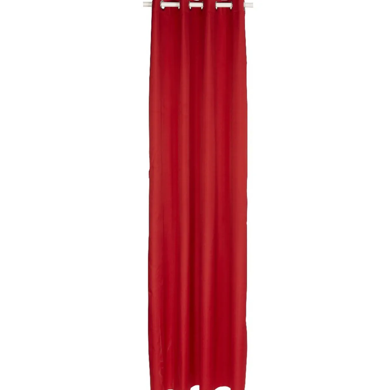 Rideau à oeillets thermique isolant rouge