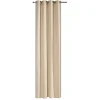 Rideau à oeillets uni beige 140x240cm