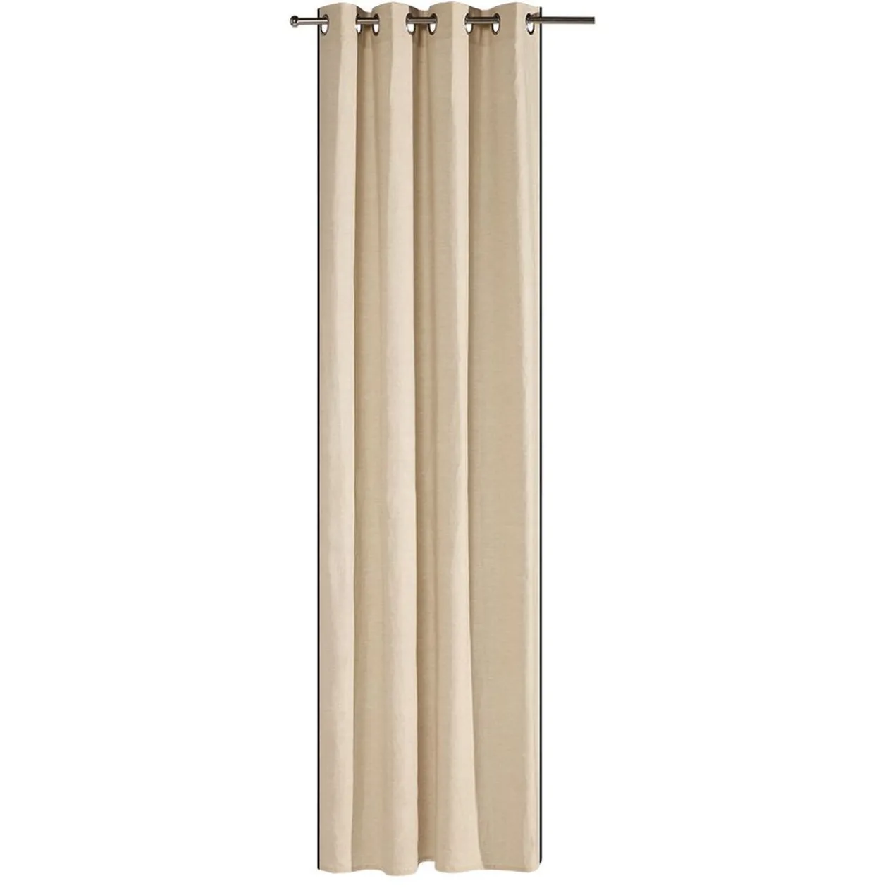 Rideau à oeillets uni beige 140x240cm