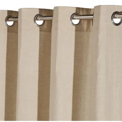 Rideau à oeillets uni beige 140x240cm