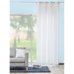 Rideau à oeillets uni blanc