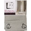 Rideau à oeillets uni gris