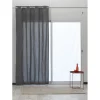 Rideau à oeillets uni gris