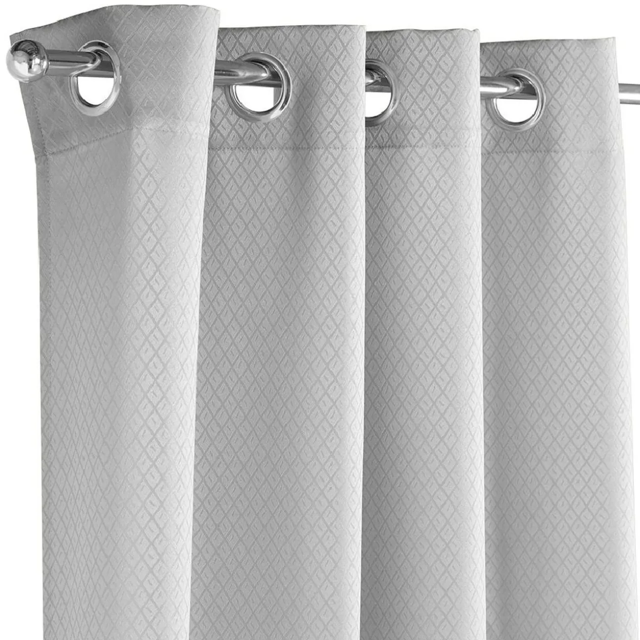 Rideau à oeillets uni jacquard 140x240 cm