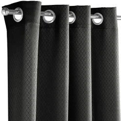 Rideau à oeillets uni jacquard 140x240 cm
