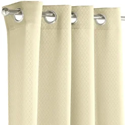 Rideau à oeillets uni jacquard 140x240 cm