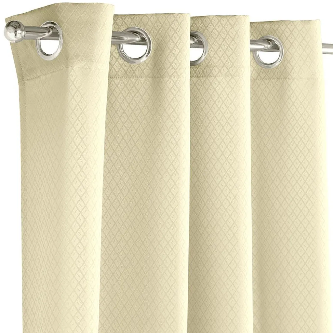 Rideau à oeillets uni jacquard 140x240 cm