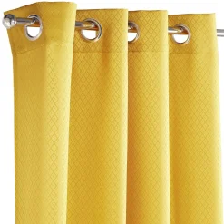 Rideau à oeillets uni jacquard 140x240 cm