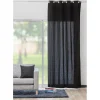 Rideau à oeillets uni noir
