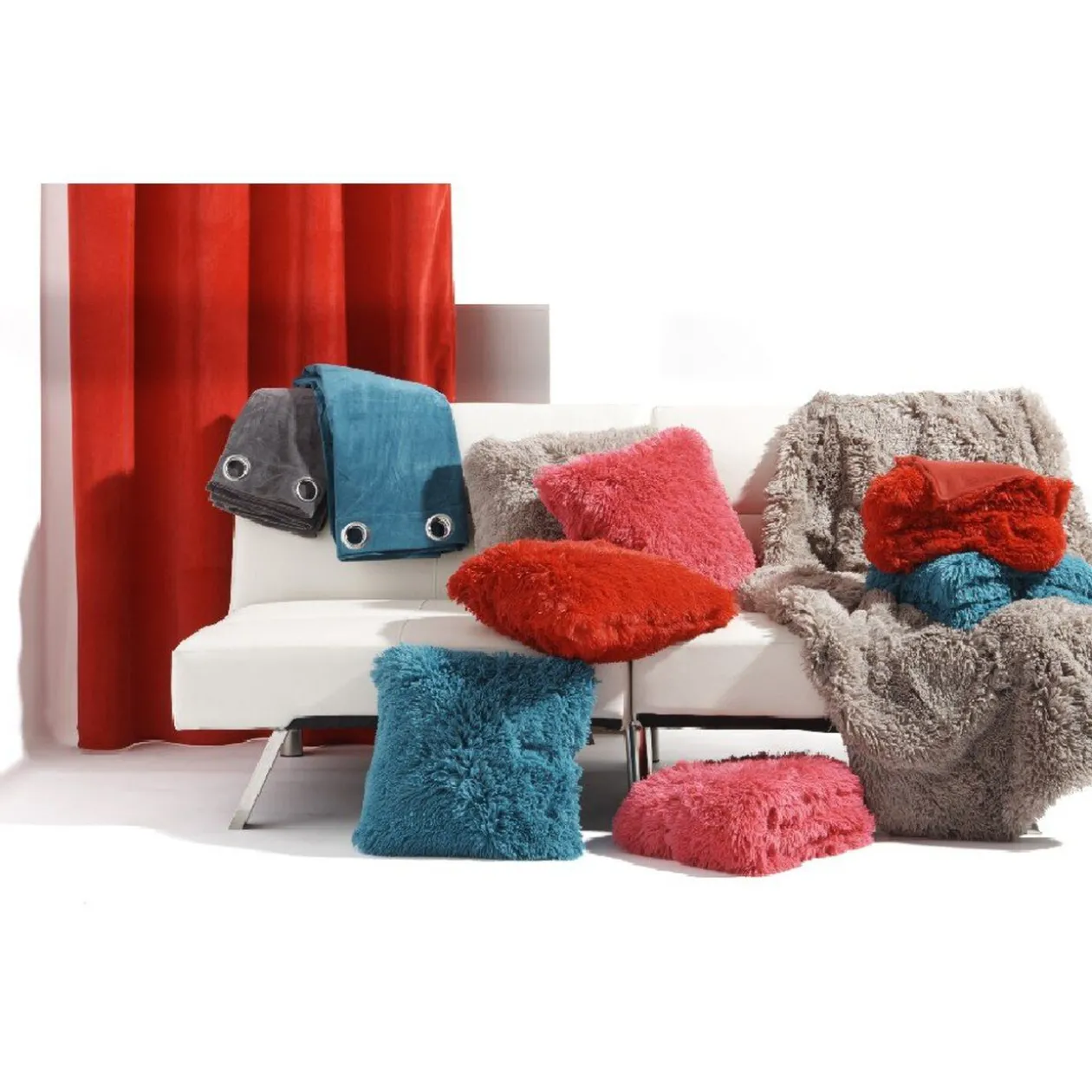 Rideau à oeillets velours