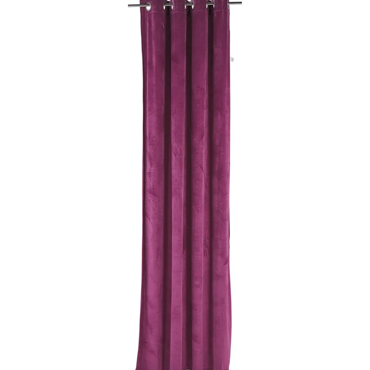 Rideau à oeillets velours prune 140x260 cm