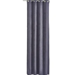 Rideau à oeillets velours gris foncé