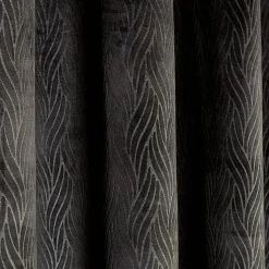 Rideau à oeillets velours noir 140x260cm