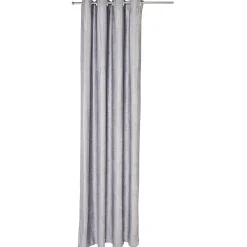 Rideau à oeillets velours gris 140x260cm