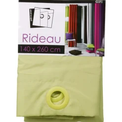 Rideau à oeillets vert amande