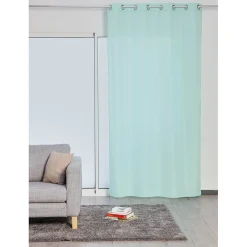 Rideau 8 oeillets vert d'eau