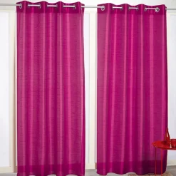 Rideau à oeillets violet