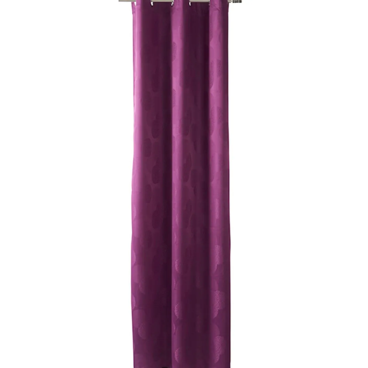 Rideau à oeillets violet design ronds