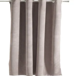 Rideau à oeillets 140x240cm polyester beige ou marron