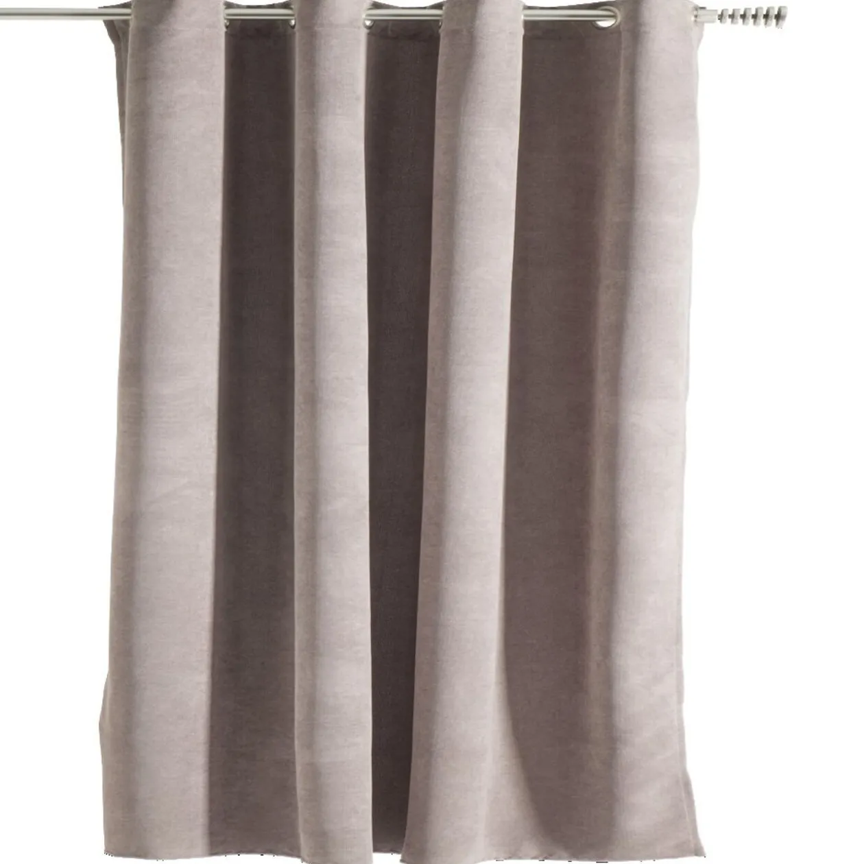 Rideau à oeillets 140x240cm polyester beige ou marron