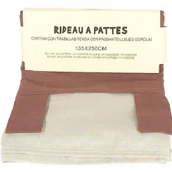 Rideau à pattes bicolore