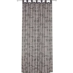 Rideau à pattes imprimé mots