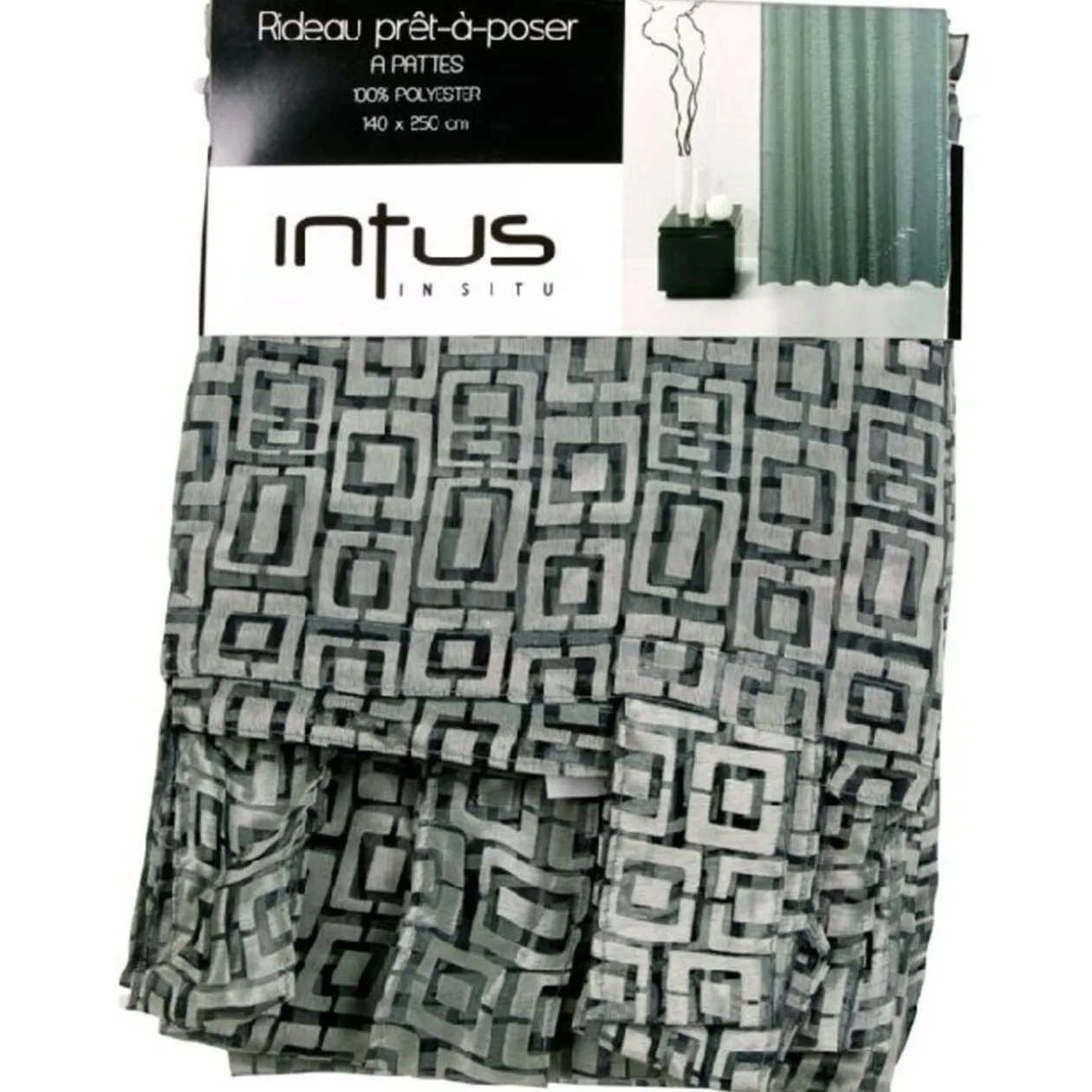 Rideau à pattes imprimé pop Intus