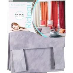 Rideau à pattes marbré gris