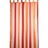 Rideau à pattes rayé sunshine