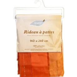 Rideau à pattes rayé sunshine