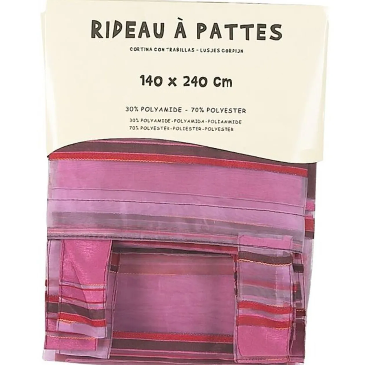 Rideau à pattes rayures