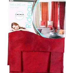 Rideau à pattes rouge