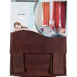 Rideau à pattes uni chocolat